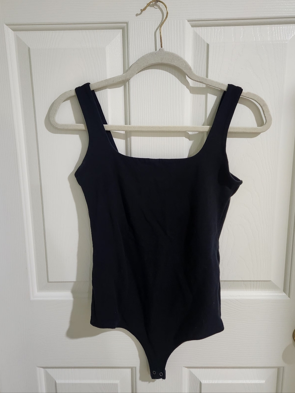 Abercrombie & Fitch Black Square-Neck Bodysuit